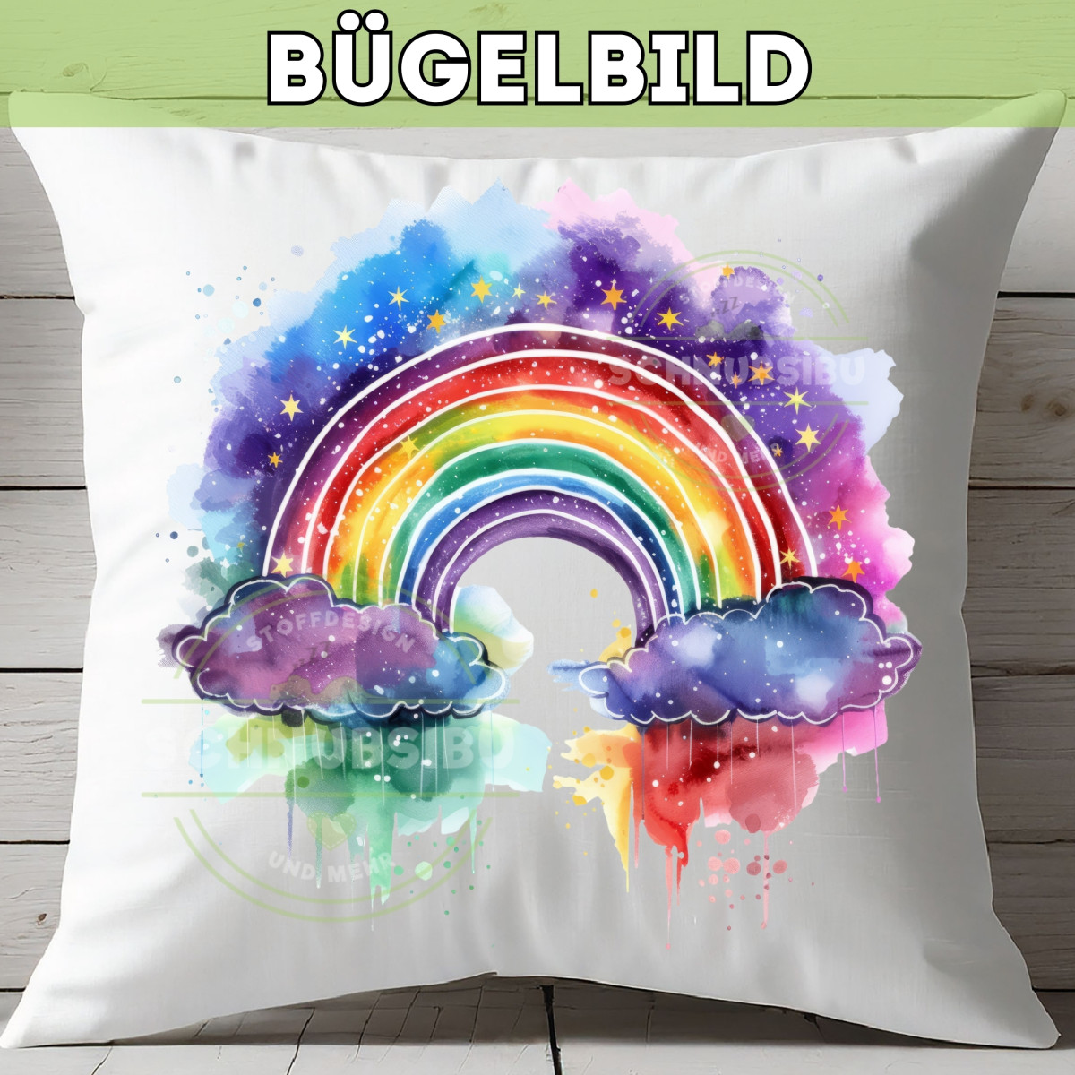 Bügelbild Regenbogen